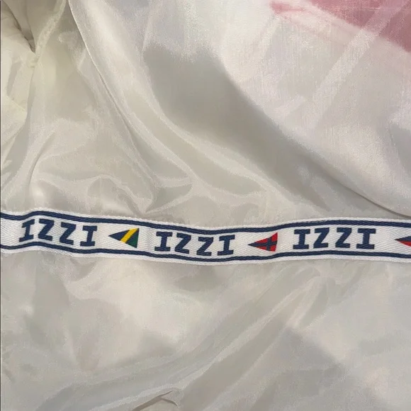 Vintage Izzy Spirit Windbreaker White w/ Stripes Sailing Jacket Women’s Size M - Picture 8 of 8